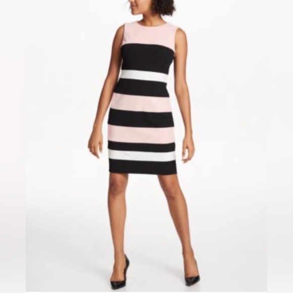Dresses & Skirts - TOMMY HILFIGER Elegant Black and Pink‎ Striped Dress
